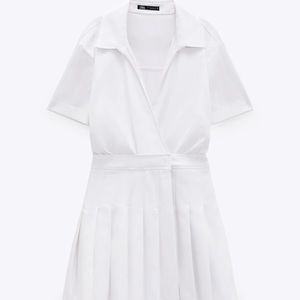 NWT- Zara box pleated jumpsuit dress